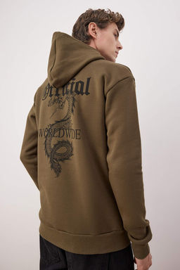 Antrasit Regular/Normal Kesim Bask?l? Kapusonlu Sweatshirt TMNAW26SW00065 - Trendyolmilla фото 14