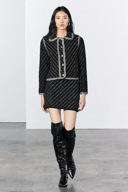 CONTRAST KNIT CARDIGAN