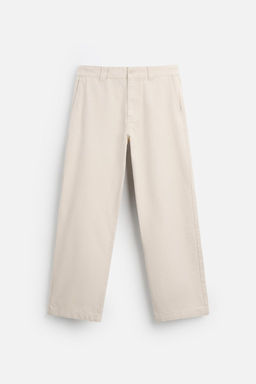 STRAIGHT-LEG TWILL TROUSERS - Zara фото 6