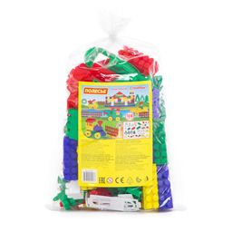 Конструктор Строитель (128 элементов) (в пакете)