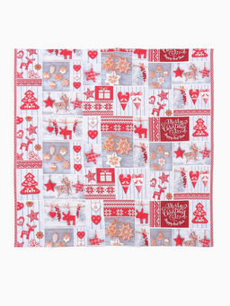 Скатерть новогодняя рогожка DomoVita Чудеса 150?150 см, хл100%, 170 г/м?