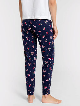 Брюки женские домашние синие с принтом конфеты - Mark formelle фото 3