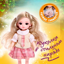 Кукла шарнирная Арина в платье, МИКС - Simaland фото 3