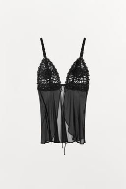CROCHET TRIM TOP - Zara фото 5