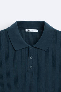 RIBBED KNIT POLO SHIRT - Zara фото 23