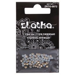 Страз клеевой "Zlatka" ZRTG-0872 SS08 цветные 2.4 мм стекло 5 x 72 шт в пакете с картонным еврослотом №16 желтый (Light Colorado Topaz)
