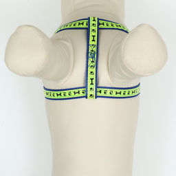 Комплект Косточки и лапки светоотражающий, поводок 120 х 1,5 см, ОГ 36-52 см, синий - Пижон фото 4