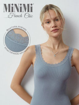 Mi1321S French Chic Майка на широких бретелях MiNiMi  фото 26