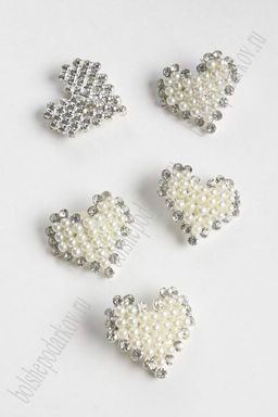 Кабошон-пуговица флоризель металл "Сердце" NK-074 (5 шт) SF-2073