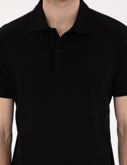 Siyah Slim Fit %100 Pamuk Polo Yaka Basic Ti__rt - Pierre cardin фото 6