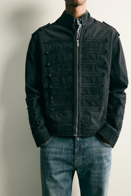 CHAQUETA CROPPED FIT TRABILLAS / Carb?n - Zara фото 7