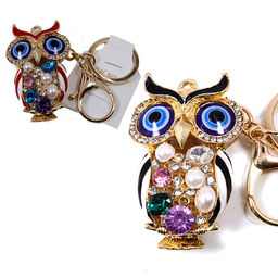 Оберег брелок Сова со стразами символ процветания через мудрость и удачу 13cv - Сандаловый дом фото 2