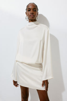 Vestido drapeado de sat?n - H&m фото 7