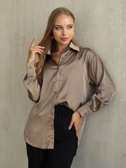 K10105 Рубашка КОРИЧНЕВЫЙ