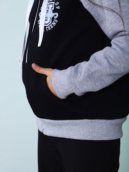 Толстовка "Смена" синий-серый