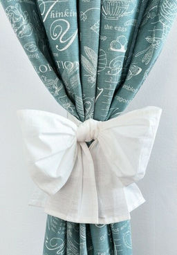 Комплект штор из рогожки Райское утро тесьма хлопок 100% - Лен поволжья фото 2