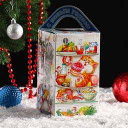 Цена за 5 шт. Подарочная коробка Холодильник, 10 х 10 х 18 см