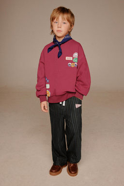 STRIPED PATCH TROUSERS - Zara фото 5