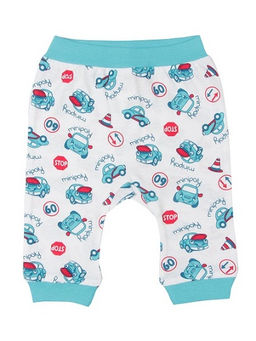 CRB wear/CAN 7885 Штанишки ясельные, бирюзовый машинки/Ex.Cherubino  фото 3