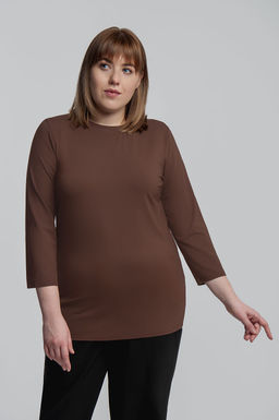 Арт.12601/4 Лонгслив женский 50-58 (5 шт) Цвет:коричневый - Калинка фото 3