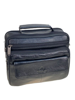 Сумка мужская из натуральной кожи, цвет черный