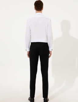 Черные зауженные брюки из ткани - Cacharel фото 4