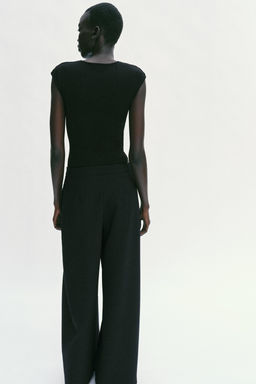 BODY ESCOTE REDONDO / Negro - Zara фото 6