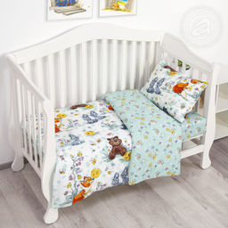 Постельное белье Колобок (поплин ясельный) Детский/Пододеяльник: 1 шт. - 147*112; Простыня: 1 шт. - 150*110; Наволочка: 1 шт. - 40*60; Поплин ясельный Постельное белье Колобок (поплин ясельный) Детский/Пододеяльник: 1 шт. - 147*112; Простыня: 1 шт. - 150*110; Наволочка: 1 шт. - 40*60; Поплин ясельный