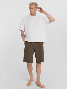 Шорты домашние мужские трикотажные коричневые