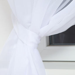 Тюль с подхватом и ламбрекеном Christmas flowers 250х200см, 100% п/э, вуаль - Этель фото 2