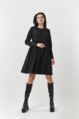Платье повседневное свободное с длинным рукавом - Fly фото 4