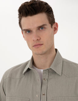 A__k Haki Slim Fit Jean G_mlek - Pierre cardin фото 2