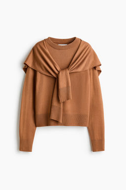 Jersey con detalle de fular