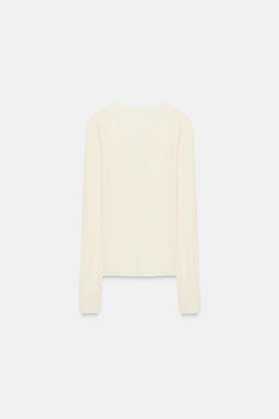 TOP PUNTO EXTRAFINO / Blanco - Zara фото 6