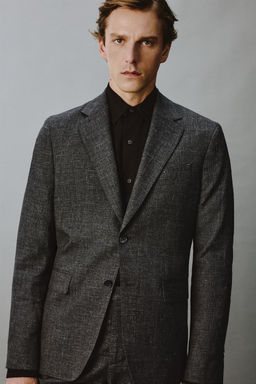 BLAZER TRAJE RELAXED FIT VISCOSA - LINO / Negro