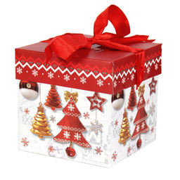 Цена за 12 шт. Коробка подарочная 10х10х10 см складная / 119X /уп 12/1200/Новый год - Галеонтрейд фото 2