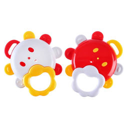 Погремушка Солнышко с зеркалом, с эластичными элементами, цвет МИКС, Крошка Я  фото 4