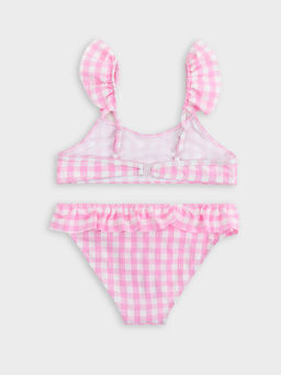Купальник для девочек раздельный розовый в клетку - Mark formelle фото 7