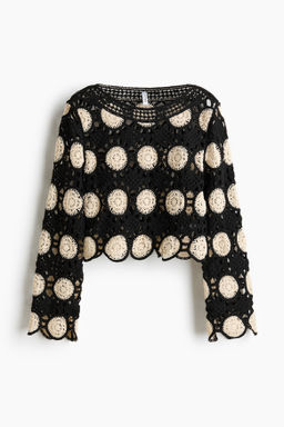 Top en punto calado efecto crochet
