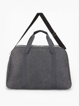 Сумка дорожная, 2 кармана, длинный ремень, 53×23×34 см, серая