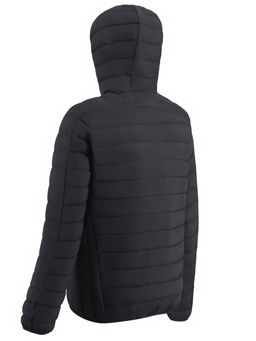 Куртка мужская стёганая с капюшоном с графеновой подкладкой черного цвета 9625_1Ch