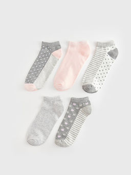 Desenli Kad?n Patik ?orap 5li