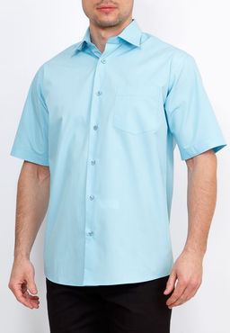 Сорочка мужская короткий рукав GREG Gb210/309/BL SKY  фото 5