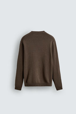 JERSEY REGULAR FIT ALGOD?N - LINO / Khaki oscuro - Zara фото 8