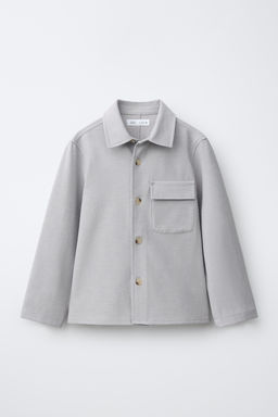 SOBRECAMISA BOLSILLO / Gris perla