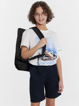 Футболка для мальчиков белая с принтом и надписью Grandpri