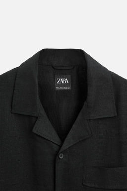 VISKOZ VE KETEN KARISIMLI GOMLEK - Zara фото 10