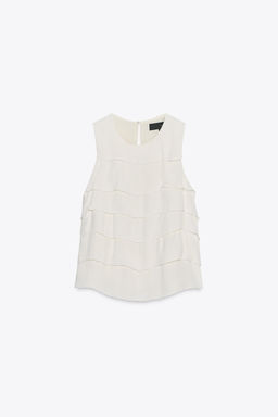 SATIN FRILL TOP - Zara фото 6