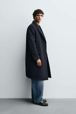 MANTECO ® WOOL BLEND DOUBLE-BREASTED COAT - Zara фото 4