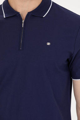 U. S. Polo Assn Мужская темно-синяя футболка с воротником-поло - U.s. polo assn фото 7